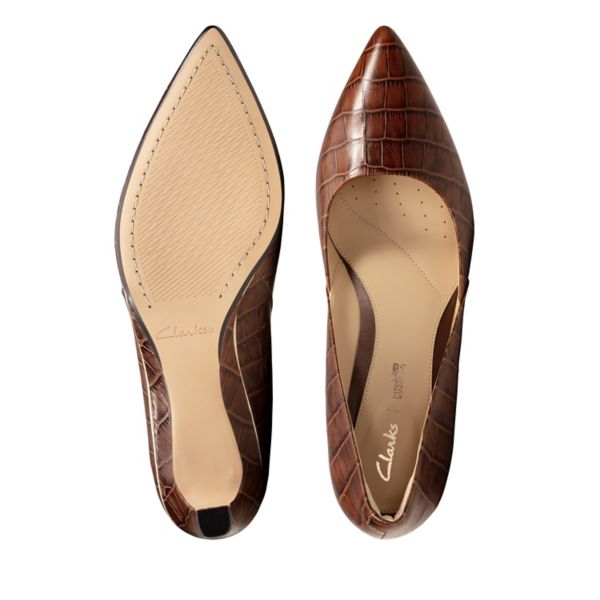 Clarks Womens Ellis Rose Heels Brown | CA-5163704